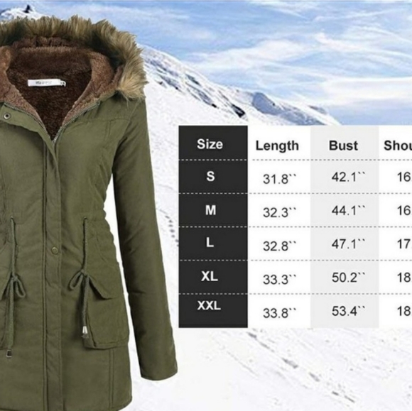 Women's Fleece lined parka coat with detachable hood size xl NEW WITH TAGS! - Picture 5 of 14